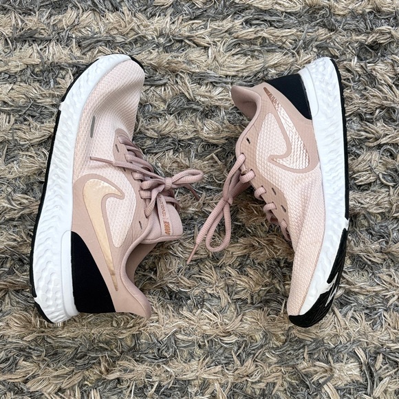 Nike Shoes - Nike Women's Blush and Black Running Sneakers, Size 6